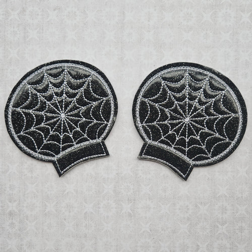 Spider Webs - Black Pixie Dust with White Thread