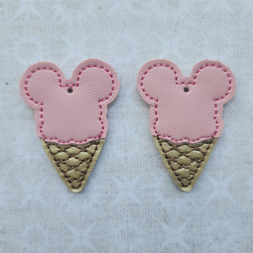Mouse Ice Cream Cone - Light Pink