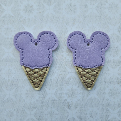 Mouse Ice Cream Cone - Lavender
