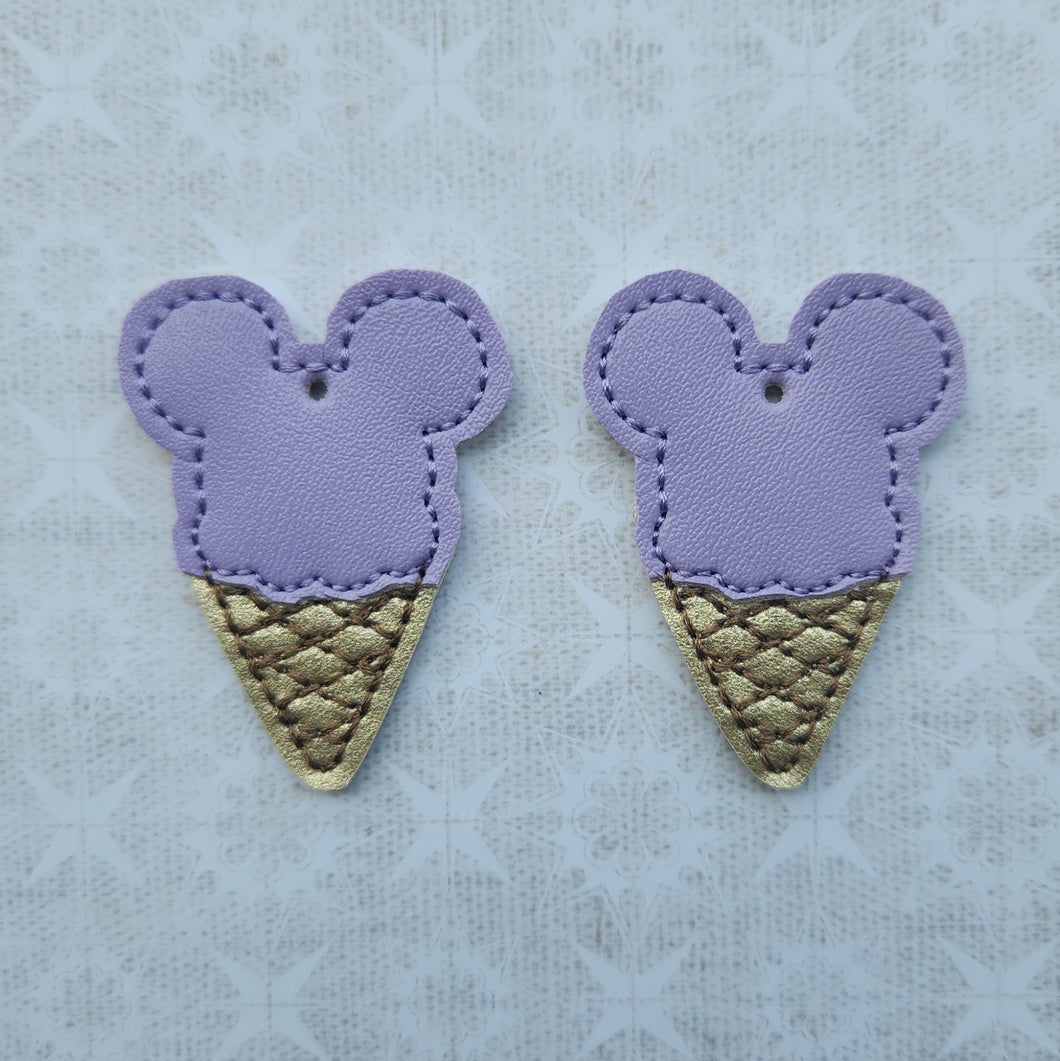 Mouse Ice Cream Cone - Lavender