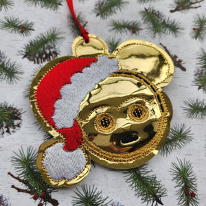 Gold Robot Santa