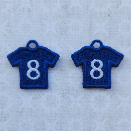 Football Jersey #8 - Blue/White