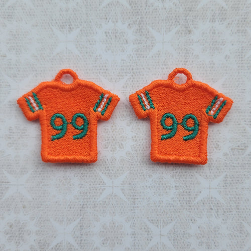 Football Jersey #99 - Orange/Aqua/White