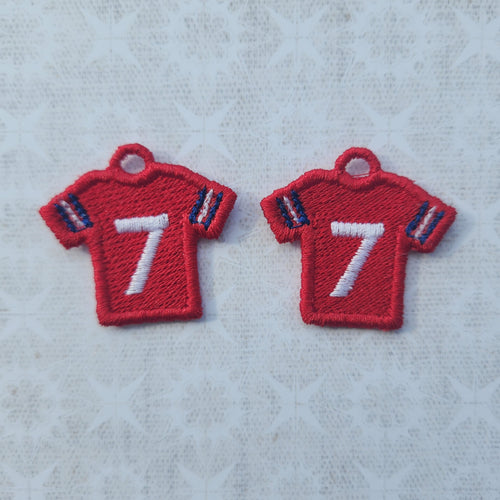 Football Jersey #7 - Red/Navy/White