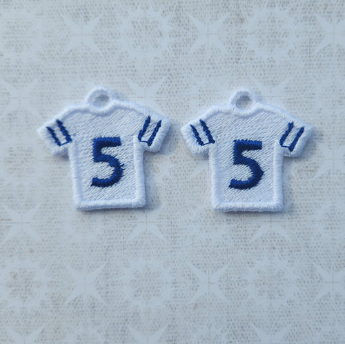 Football Jersey #5- Blue/White