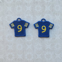 Load image into Gallery viewer, Football Jersey #9 - Blue/Yellow/White