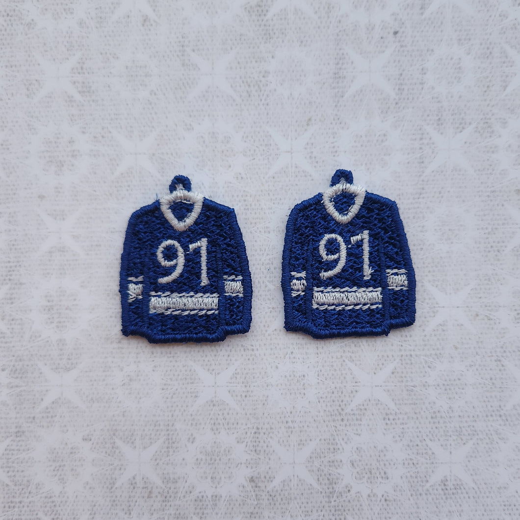 Hockey Jersey #91 - Blue/White