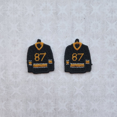 Hockey Jersey #87 - Black/Yellow/White