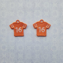 Load image into Gallery viewer, Football Jersey #16 - Orange &amp; White