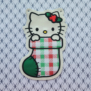 White Kitty Stocking