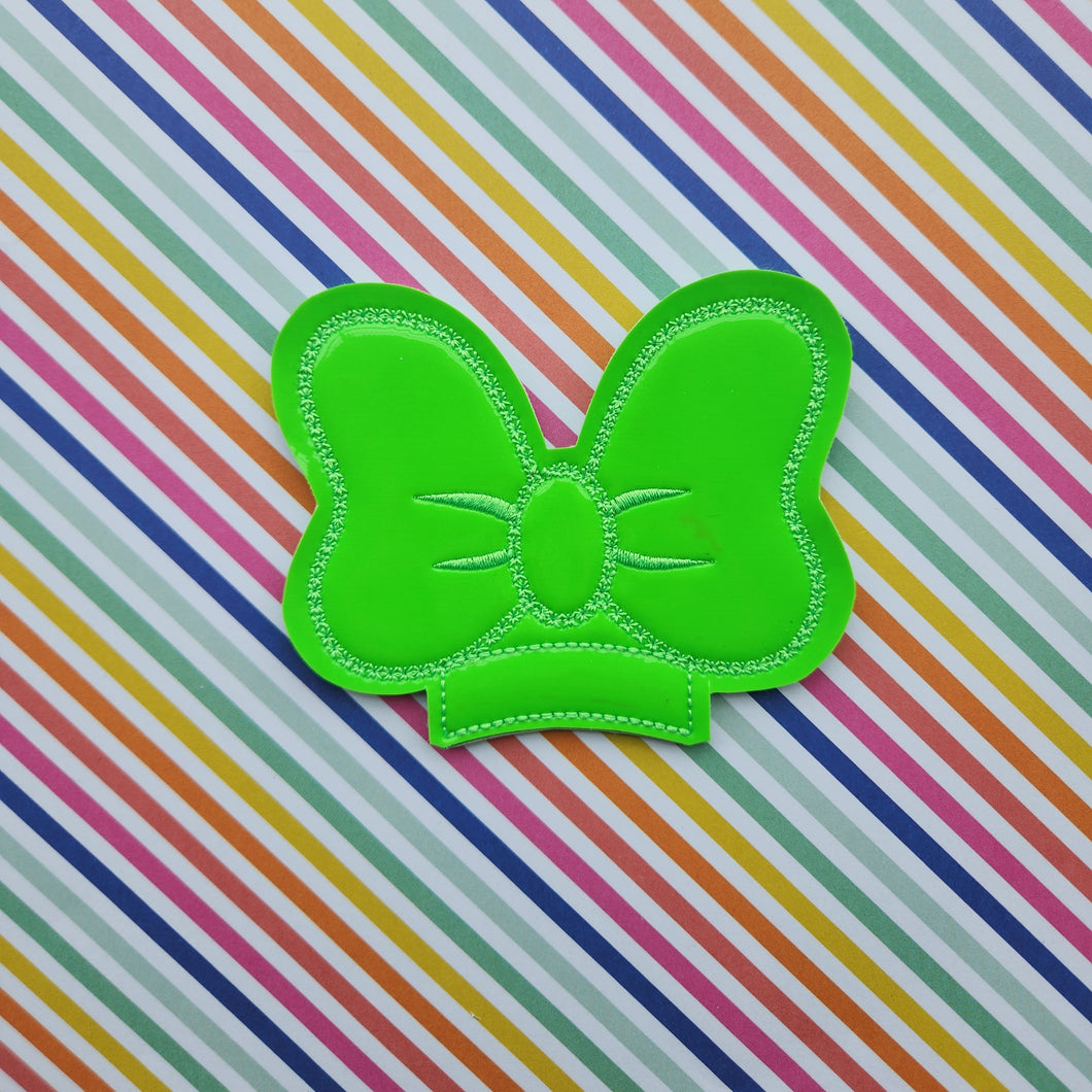 B GRADE - Neon Green Patent Bow