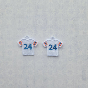 Football Jersey #24 - Orange/Blue/White