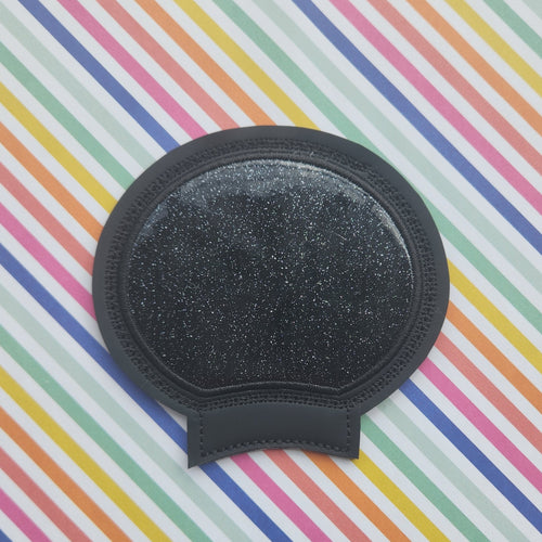 B GRADE - Black Glitter Scrap