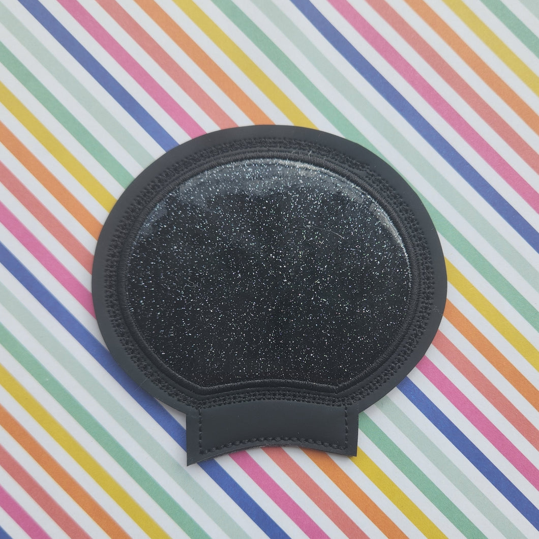 B GRADE - Black Glitter Scrap