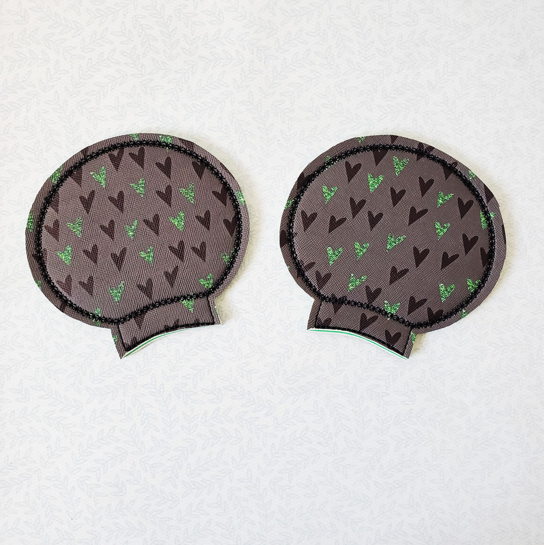 Green & Black Hearts