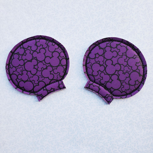 Black Mickey Heads on Purple