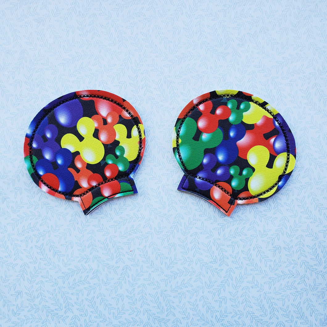 Rainbow Balloons on Black