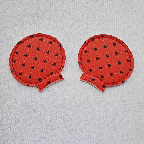 Quilted - Red w/ Black