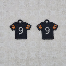 Load image into Gallery viewer, Football Jersey #9 -  Black/Orange/White