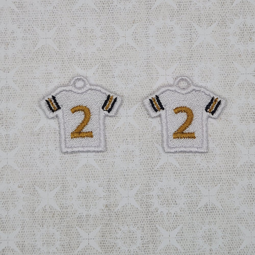 Football Jersey #2 - White/Black/Gold