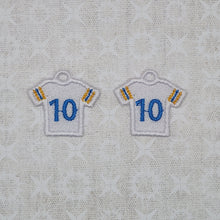 Load image into Gallery viewer, Football Jersey #10 - White/Blue/Yellow