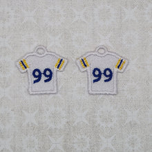 Load image into Gallery viewer, Football Jersey #99 - White/Blue/Yellow