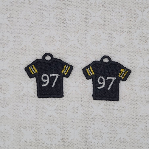 Football Jersey #97 - Black/Yellow/White