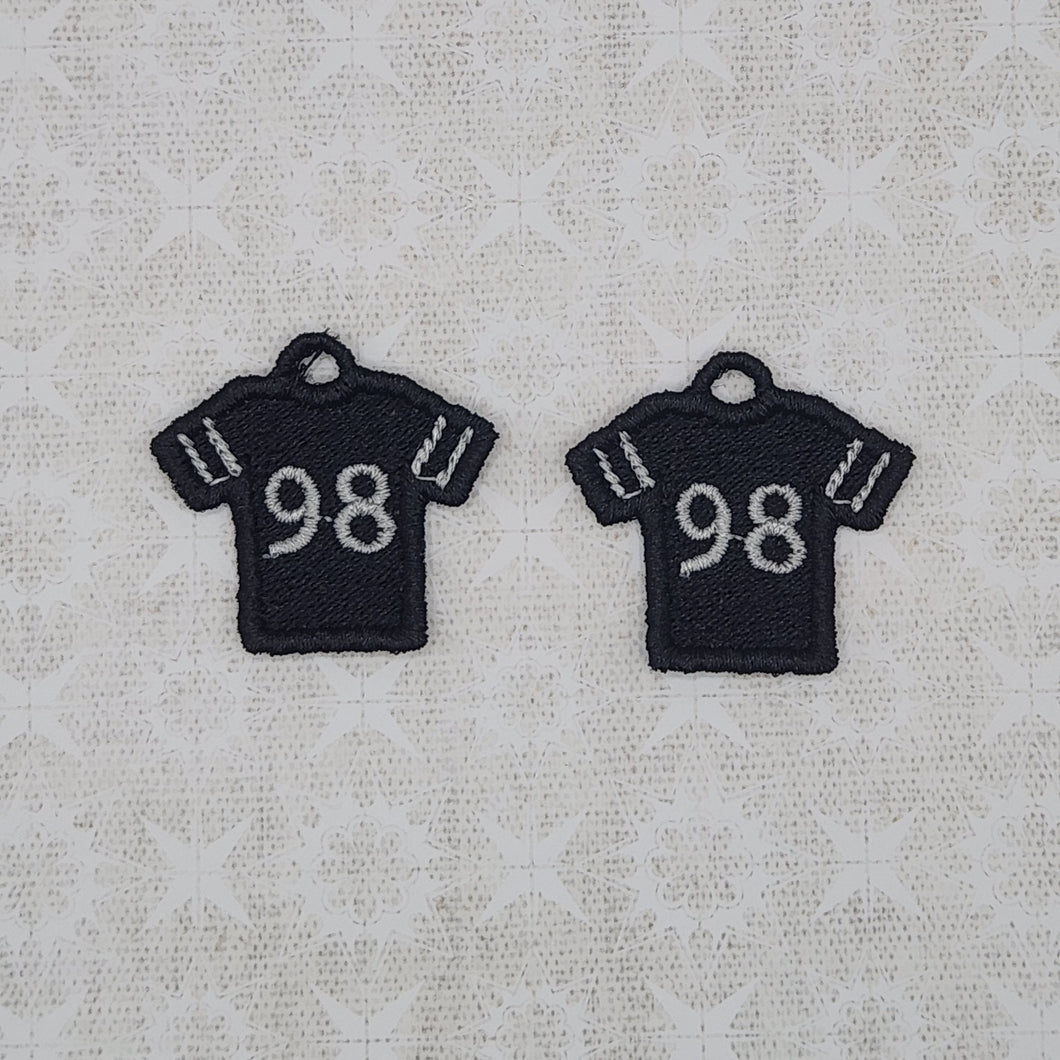 Football Jersey #98 - Black/Silver