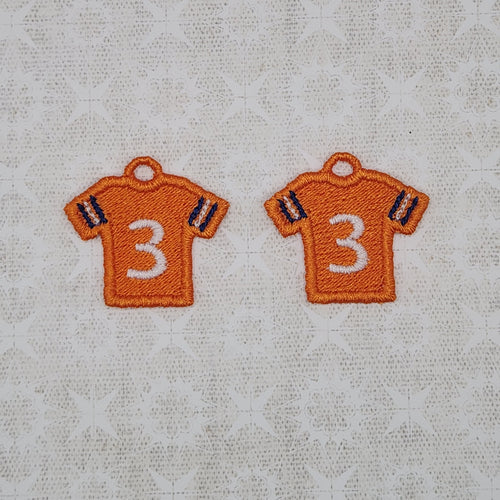 Football Jersey #3 - Orange/White/Navy