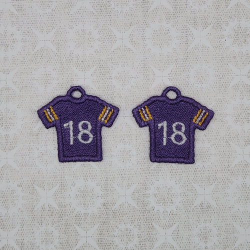 Football Jersey #18 - Purple/White/Gold