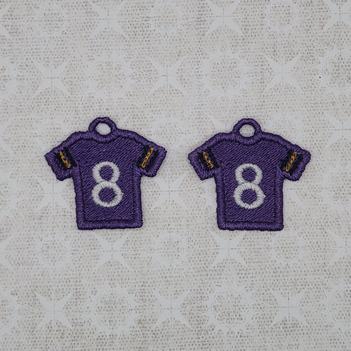 Football Jersey #8 - Purple/Black/Gold