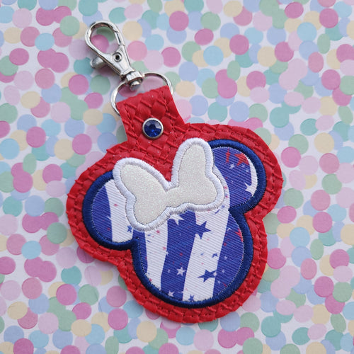 Mrs. Mouse Scrap - Red White and Blue Stripes